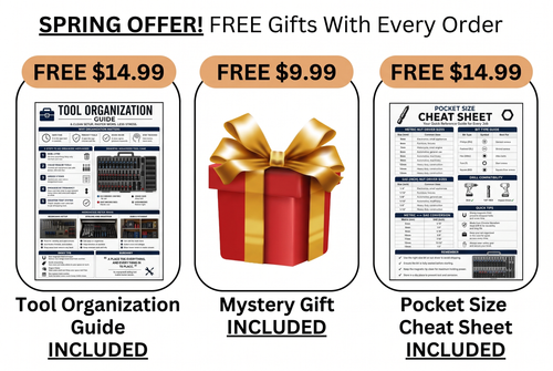 Tool Orginization Guide, Mystery Gift, Pocket Size Cheat Sheet